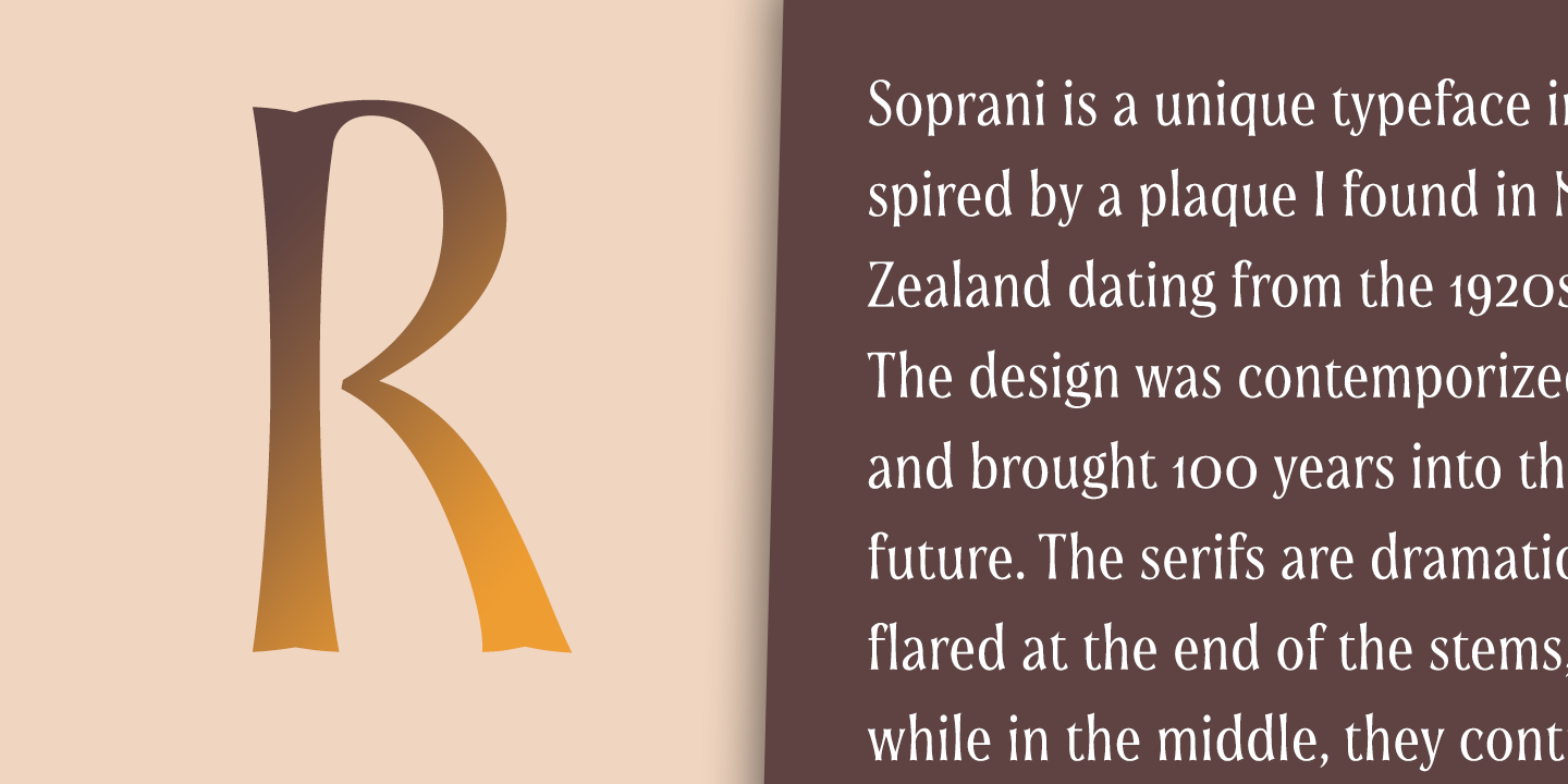 Пример шрифта Soprani Norm #13